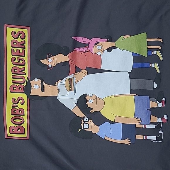 Tops - Bob's Burgers Large Dark Grey Graphic Tee